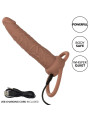 DOBLE PENETRADOR VIBRADOR RECARGABLE 10 MODOS PIEL MORENO DE LA MARCA CALEXOTICS