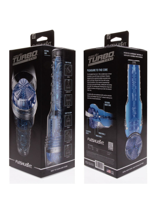 FLESHLIGHT TURBO CORE BLUE ICE - ESTIMULACIÓN ORAL REALISTA DE LA MARCA FLESHLIGHT ORIGIN