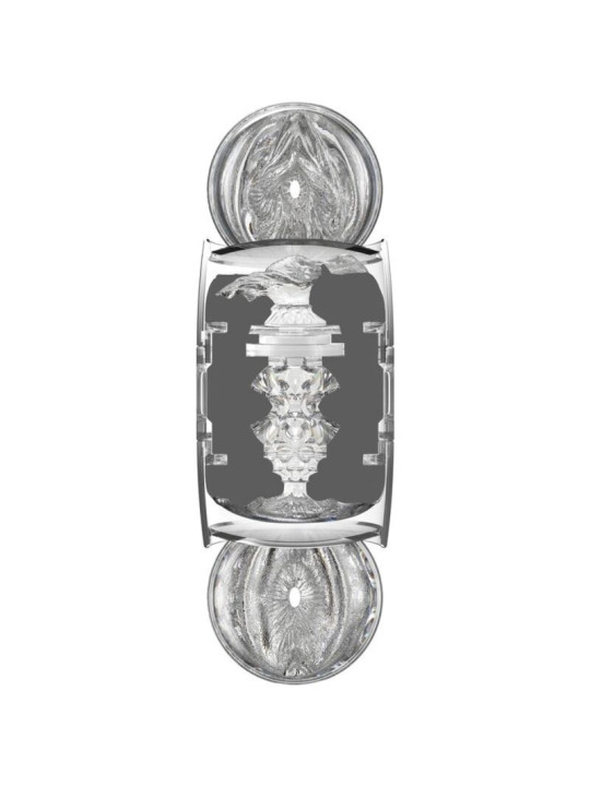 MASTURBADOR DOBLE STOYA QUICKSHOT TRANSPARENTE DE LA MARCA FLESHLIGHT ORIGIN