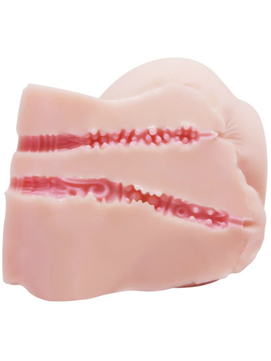 VAGINA Y ANO REALISTICOS CON VIBRADOR REGULABLE DE LA MARCA CRAZY BULL