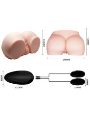 VAGINA Y ANO REALISTICOS CON VIBRADOR REGULABLE DE LA MARCA CRAZY BULL