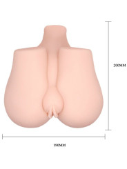 VAGINA Y ANO REALISTICOS CON VIBRADOR Y MANDO DE LA MARCA CRAZY BULL