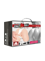 VAGINA Y ANO REALISTICOS CON VIBRADOR Y MANDO DE LA MARCA CRAZY BULL