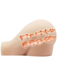VAGINA Y ANO REALISTICOS CON VIBRADOR Y MANDO DE LA MARCA CRAZY BULL