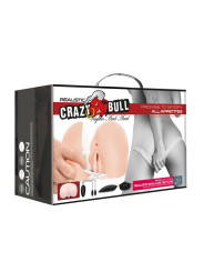 VAGINA Y ANO REALISTICOS CON VIBRADOR Y MANDO DE LA MARCA CRAZY BULL