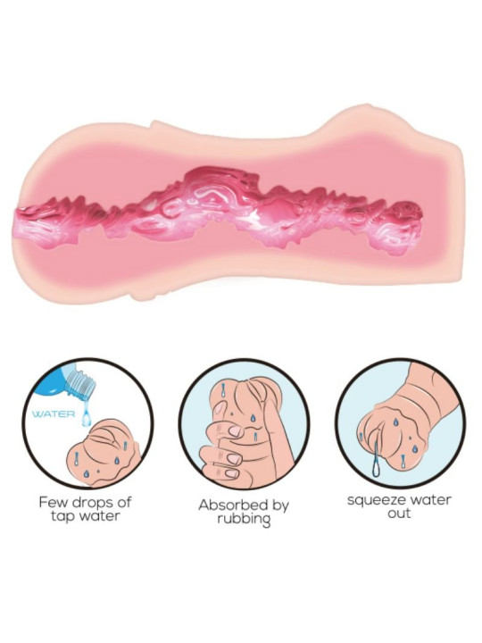 MASTURBADOR VAGINA REALISTA WATER SKIN - AUTOLUBRICANTE Y DISCRETO DE LA MARCA CRAZY BULL