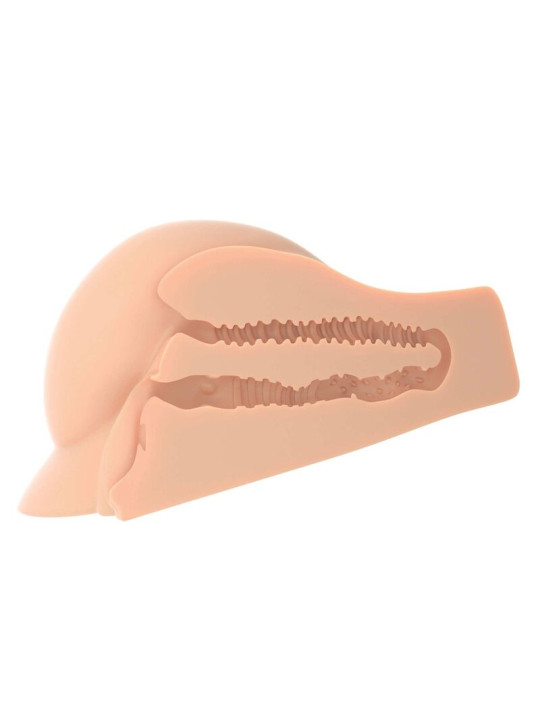 MASTURBADOR DOBLE AGUJERO FANTA FLESH LIGHT SKIN DE LA MARCA PDX PLUS+