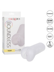 MASTURBADOR VULVA TRANSPARENTE CON TEXTURAS REALISTAS DE LA MARCA CALEXOTICS