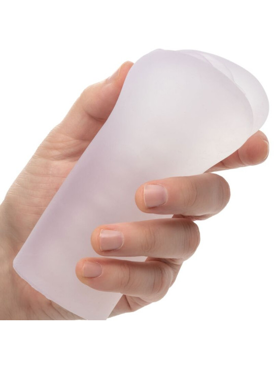 MASTURBADOR VULVA TRANSPARENTE CON TEXTURAS REALISTAS DE LA MARCA CALEXOTICS