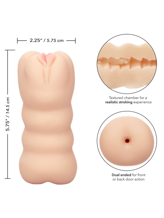 MASTURBADOR TRIPLE SENSACIÓN SKIN PURE DE LA MARCA CALEXOTICS