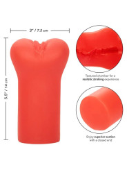 MASTURBADOR SHE DEVIL TEXTURIZADO CON SUCCIÓN SUPERIOR DE LA MARCA CALEXOTICS