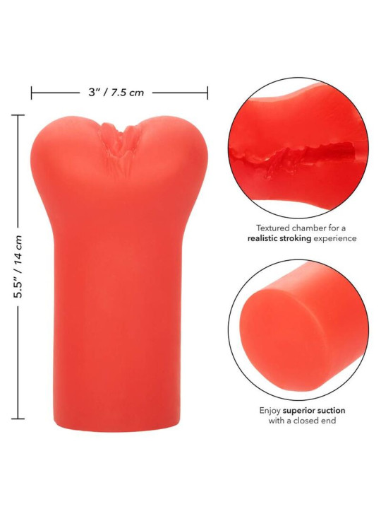 MASTURBADOR SHE DEVIL TEXTURIZADO CON SUCCIÓN SUPERIOR DE LA MARCA CALEXOTICS