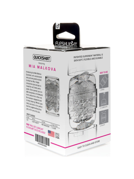 QUICKSHOT MIA MALKOVA VAGINA Y TRASERO TRANSPARENTE DE LA MARCA FLESHLIGHT ORIGIN
