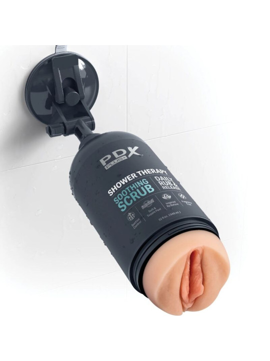 MASTURBADOR DISCRETO BOTE CHAMPÚ REALISTA CON VENTOSA DE LA MARCA PDX PLUS+