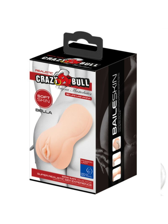 MASTURBADOR REALISTA BELLA VAGINA TPR ESTIMULANTE DE LA MARCA CRAZY BULL