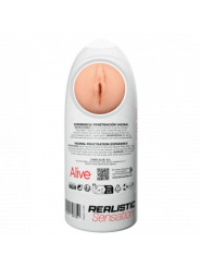 MASTURBADOR MASCULINO REALISTICO VAGINA FLEXIBLE TALLA M DE LA MARCA ALIVE