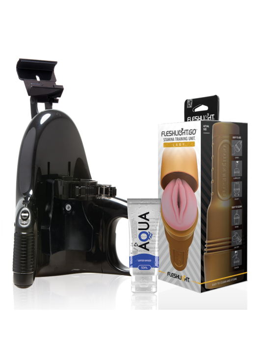 FLESHLIGHT STAMINA GO TRAINING UNIT LADY + UNIVERSAL LAUNCH + LUBRICANTE AQUA QUALITY 50 ML DE LA MARCA FLESHLIGHT