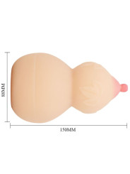 MASTURBADOR CALABASH CON FORMA DE PECHO TEXTURIZADO DE LA MARCA CRAZY BULL