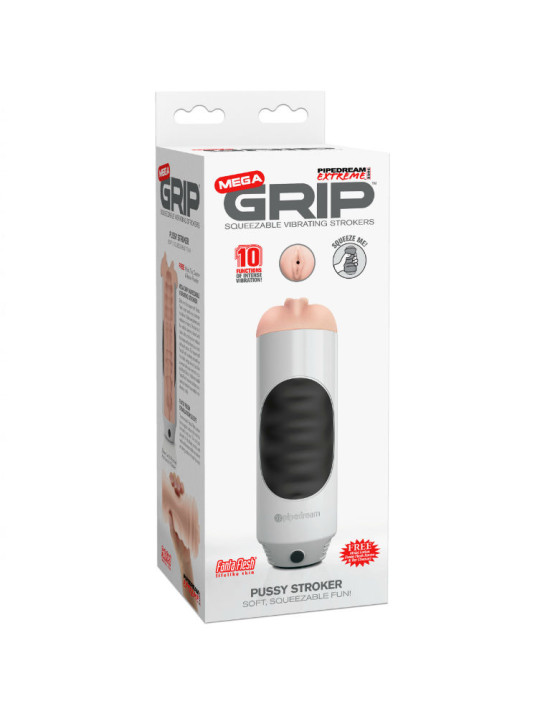 MASTURBADOR VIBRADOR REALISTA PIPEDREAM MEGA GRIP DE LA MARCA EXTREME TOYZ