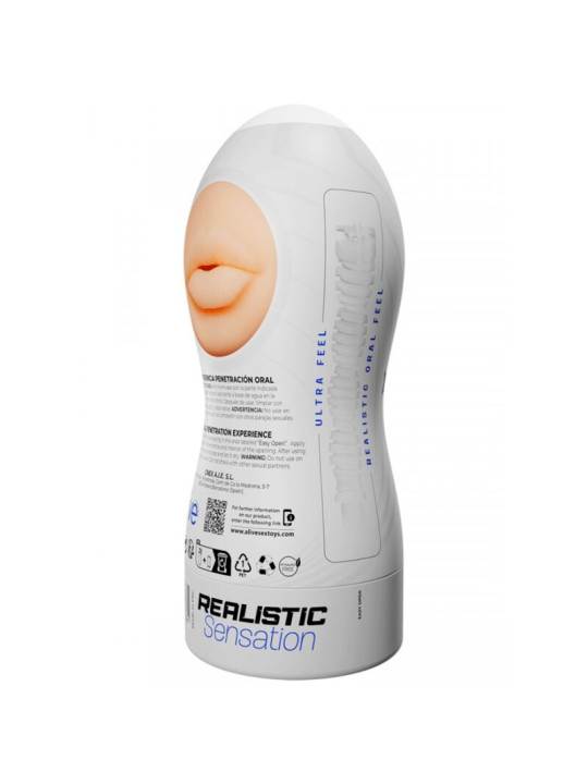 MASTURBADOR MASCULINO BOCA REALISTA MAXI FLEX TALLA L DE LA MARCA ALIVE