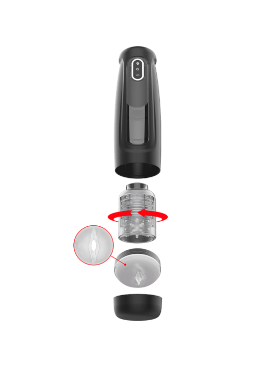 MASTURBADOR TORNADO 360 ROTACIÓN Y VIBRACIÓN INTENSAS DE LA MARCA JAMYJOB