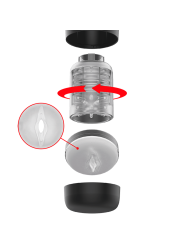 MASTURBADOR TORNADO 360 ROTACIÓN Y VIBRACIÓN INTENSAS DE LA MARCA JAMYJOB