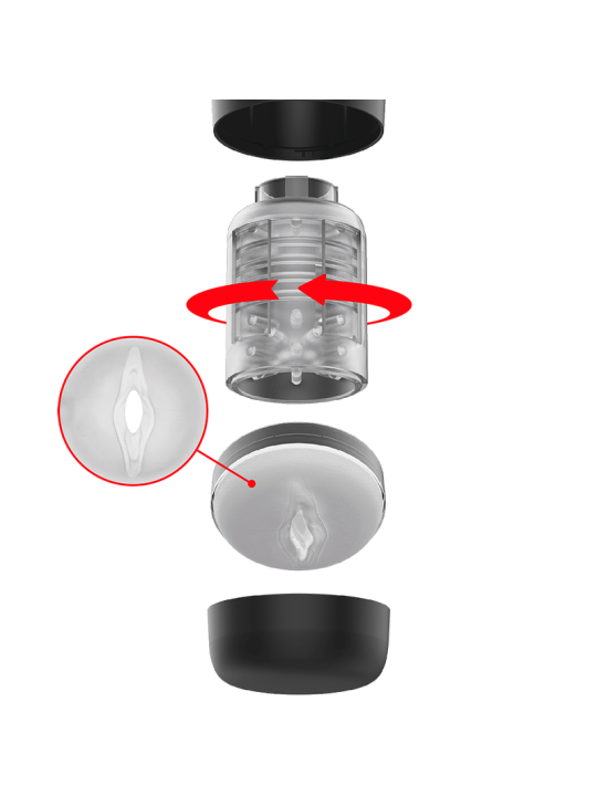 MASTURBADOR TORNADO 360 ROTACIÓN Y VIBRACIÓN INTENSAS DE LA MARCA JAMYJOB