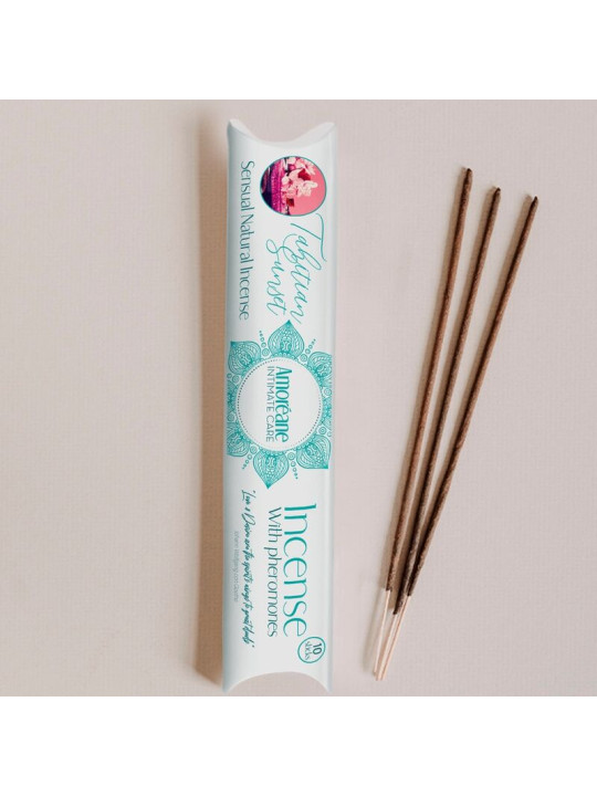 INCIENSO CON FEROMONAS TAHITIAN SUNSET AROMA FLORAL DE LA MARCA AMOREANE