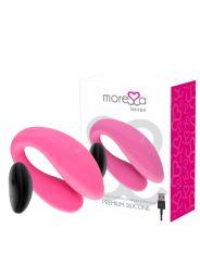 VIBRADOR DOBLE LAUREN CON CONTROL REMOTO PARA PAREJAS DE LA MARCA MORESSA
