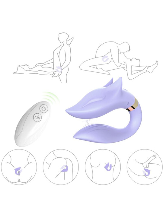 VIBRADOR PAREJAS FOX CONTROL REMOTO SILICONA PREMIUM DE LA MARCA ARMONY FOR COUPLES