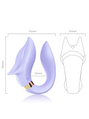 VIBRADOR PAREJAS FOX CONTROL REMOTO SILICONA PREMIUM DE LA MARCA ARMONY FOR COUPLES