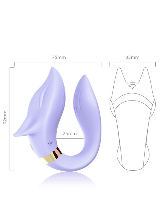 VIBRADOR PAREJAS FOX CONTROL REMOTO SILICONA PREMIUM DE LA MARCA ARMONY FOR COUPLES