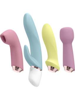 SET 4 EN 1 VIBRADOR Y SUCCIONADOR SATISFYER MARVELOUS FOUR DE LA MARCA SATISFYER VIBRATOR