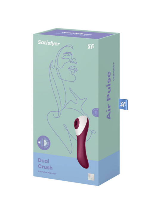 SATISFYER DUAL CRUSH VIBRADOR Y ESTIMULADOR DE CLÍTORIS Y PUNTO G DE LA MARCA SATISFYER AIR PULSE