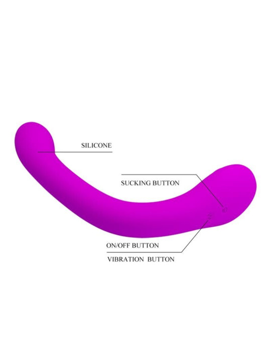 VIBRADOR Y SUCCIONADOR DE CLÍTORIS ALEX 12 MODOS DE LA MARCA PRETTY LOVE