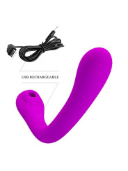 VIBRADOR Y SUCCIONADOR DE CLÍTORIS ALEX 12 MODOS DE LA MARCA PRETTY LOVE