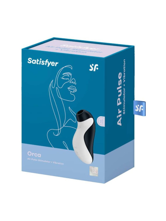 ORCA VIBRADOR Y SUCCIONADOR CLITORIS RECARGABLE DE LA MARCA SATISFYER AIR PULSE