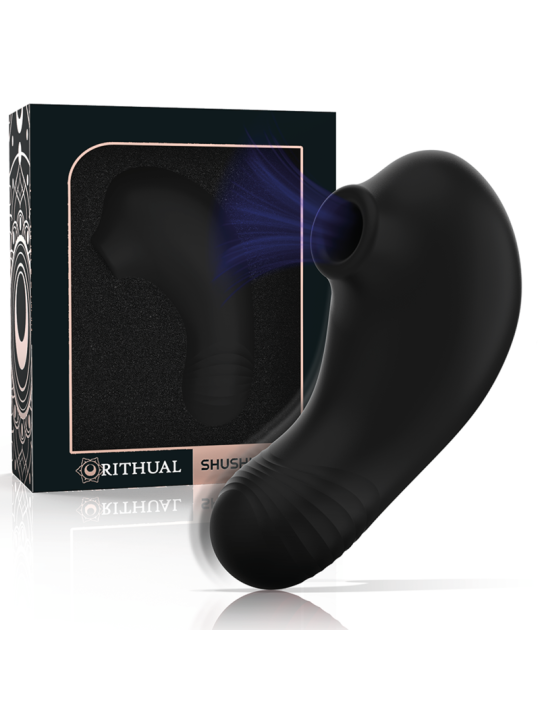 SHUSHU PRO POCKET ESTIMULADOR CLITORIS 2 POTENTES MOTORES AZABACHE DE LA MARCA RITHUAL