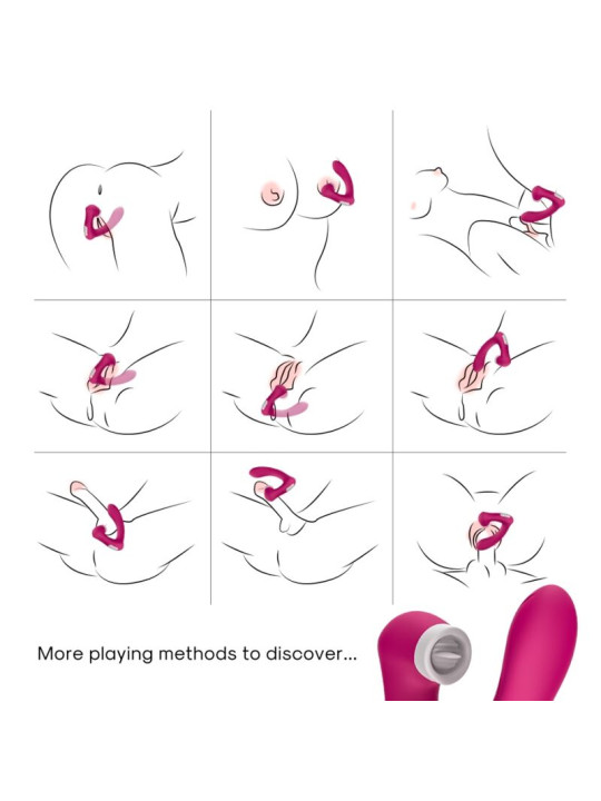 ESTIMULADOR CLITORIS CON SUCCIÓN Y VIBRACIÓN ARMONY FUCSIA DE LA MARCA ARMONY STIMULATORS