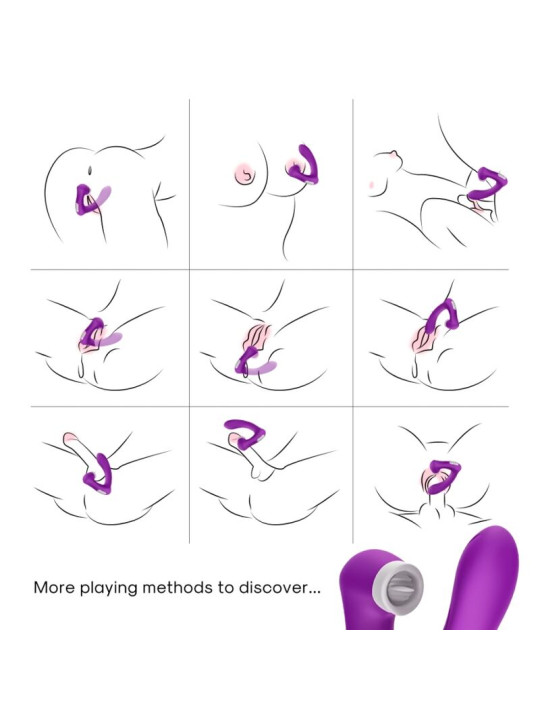 ESTIMULADOR CLITORIS CON SUCCIÓN Y VIBRACIÓN ARMONY VIOLETA DE LA MARCA ARMONY STIMULATORS