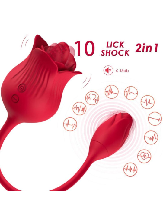 ROSA VIBRADOR SUCCIONADOR CLÍTORIS 10 MODOS SILICONA DE LA MARCA ARMONY STIMULATORS