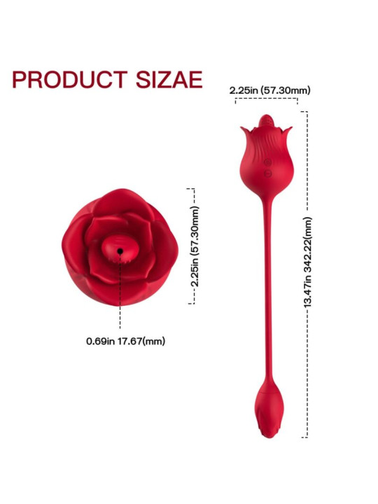 ROSA VIBRADOR SUCCIONADOR CLÍTORIS 10 MODOS SILICONA DE LA MARCA ARMONY STIMULATORS