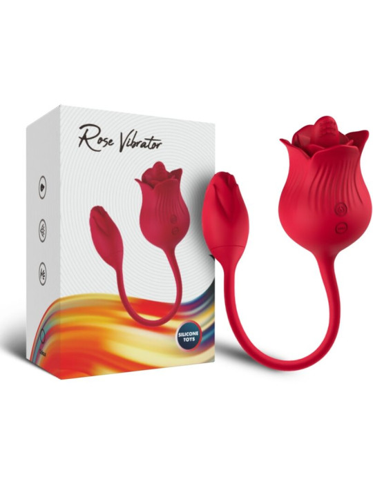 ROSA VIBRADOR SUCCIONADOR CLÍTORIS 10 MODOS SILICONA DE LA MARCA ARMONY STIMULATORS