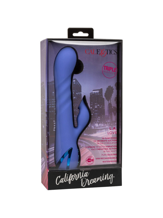 VIBRADOR Y SUCCIONADOR LA LOVE AZUL - CALIFORNIA DREAMING DE LA MARCA CALEXOTICS