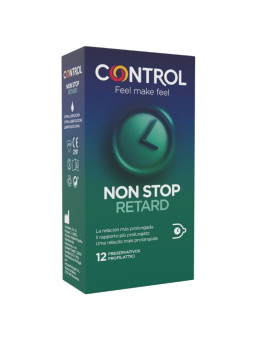 PRESERVATIVOS NON STOP RETARD 12U - LÁTEX LUBRICADO DE LA MARCA CONTROL CONDOMS