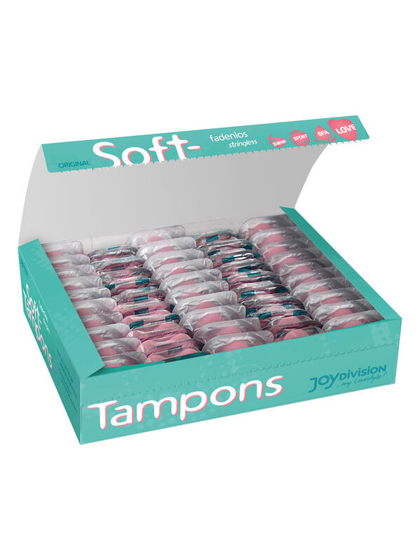 TAMPONES SOFT ORIGINALES MINI LOVE 50UDS - HIGIÉNICOS Y CÓMODOS DE LA MARCA JOYDIVISION SOFT-TAMPONS