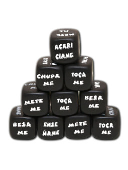 DADO EROTICO NEGRO DE ACCIÓN 25 MM - JUEGO SEXUAL DE LA MARCA DIABLO PICANTE