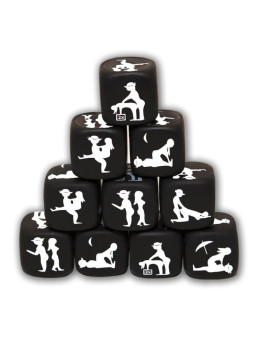 DADO DE POSTURAS SEXUALES NEGRO 25 MM - JUEGO ERÓTICO DE LA MARCA DIABLO PICANTE
