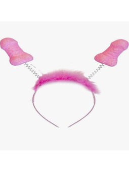 DIADEMAS CON PITOS ROSAS PARA FIESTAS Y DESPEDIDAS DE LA MARCA DIABLO PICANTE