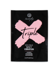 GEL INTENSIFICADOR TRIPLE X FRÍO, FUEGO Y VIBRACIÓN DE LA MARCA SECRETPLAY COSMETIC